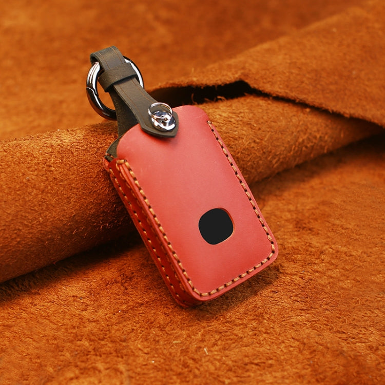 For Mazda New Style Car Cowhide Leather Key Protective Cover Key Case (Red) - Car Key Cases by PMC Jewellery | Online Shopping South Africa | PMC Jewellery | Buy Now Pay Later Mobicred