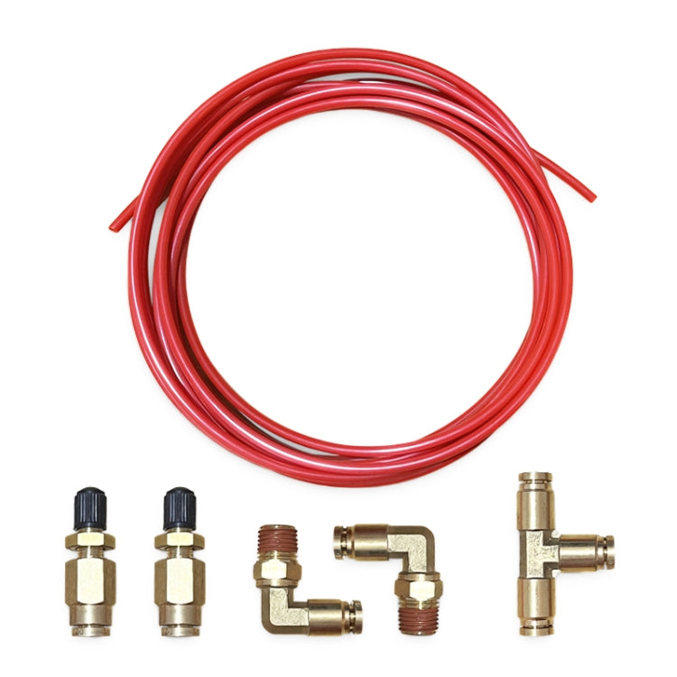 18 Feet 1/4 inch Air Hose Pipe Tube Kit with 1/4 NPT Elbow Fitting - Engine Fittings by PMC Jewellery | Online Shopping South Africa | PMC Jewellery | Buy Now Pay Later Mobicred