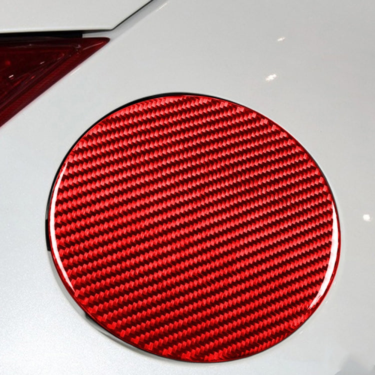 Car Carbon Fiber Fuel Tank Cap Decorative Sticker for Nissan 370Z / Z34 2009-, Left and Right Drive Universal (Red) - Car Interior Mouldings by PMC Jewellery | Online Shopping South Africa | PMC Jewellery | Buy Now Pay Later Mobicred
