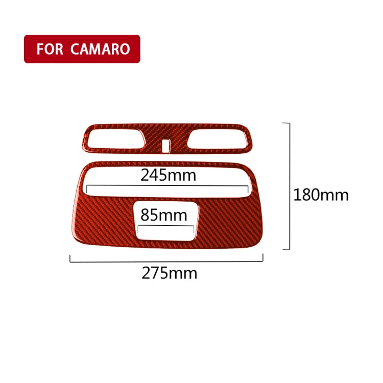 Car Carbon Fiber Dome Light Panel Decorative Sticker for Chevrolet Camaro 2016, Left and Right Drive Universal (Red) - Car Interior Mouldings by PMC Jewellery | Online Shopping South Africa | PMC Jewellery | Buy Now Pay Later Mobicred