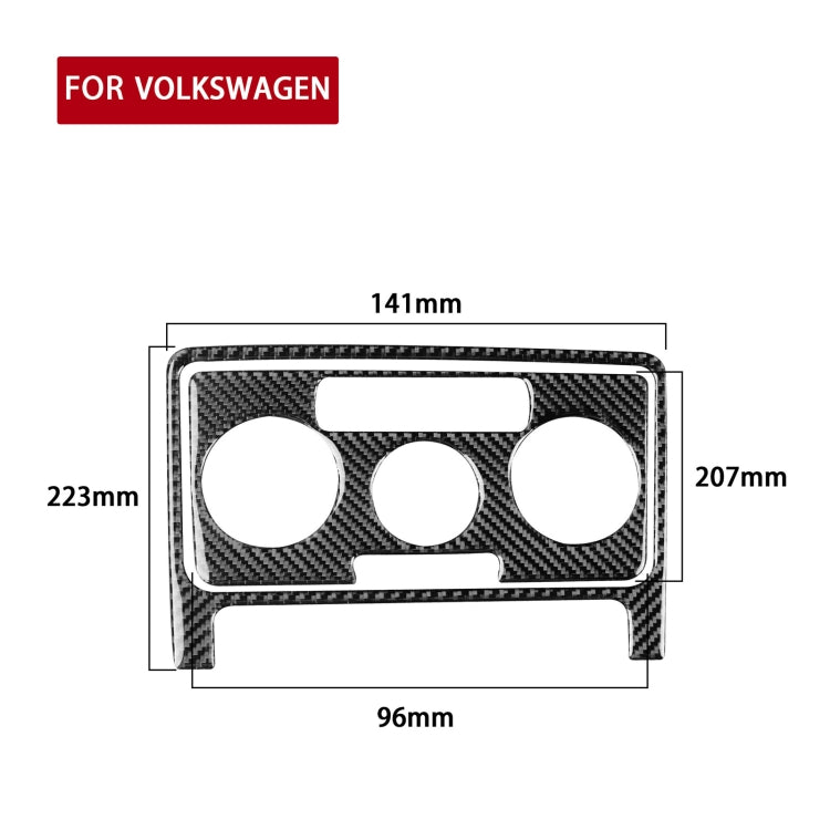 Car Carbon Fiber Air Conditioning CD Panel Decorative Sticker for Volkswagen Beetle 2012-2019, Left and Right Drive Universal - Car Interior Mouldings by PMC Jewellery | Online Shopping South Africa | PMC Jewellery | Buy Now Pay Later Mobicred