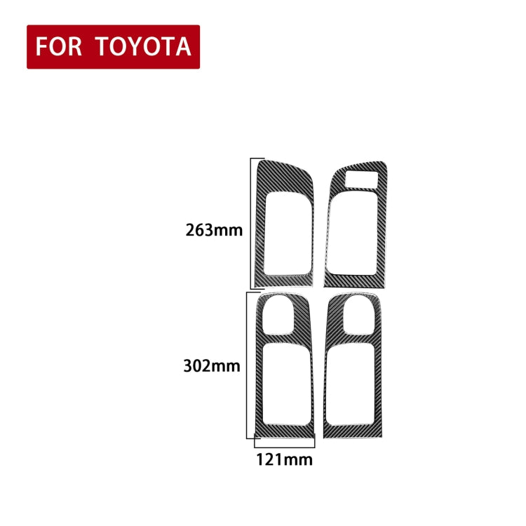 4 PCS / Set Carbon Fiber Car Door Inner Handle Decorative Sticker for Toyota Tundra 2014-2018, Right Driving - Car Interior Mouldings by PMC Jewellery | Online Shopping South Africa | PMC Jewellery | Buy Now Pay Later Mobicred