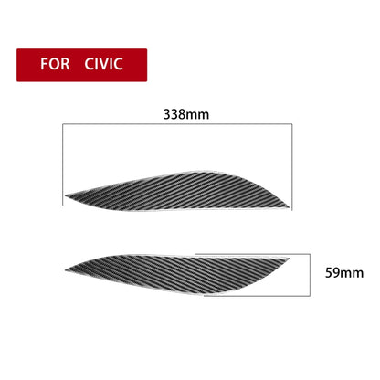 2 PCS / Set Carbon Fiber Car Lamp Eyebrow Decorative Sticker for Honda Civic 2001-2003, Drop Glue Version - Lamp Decoration by PMC Jewellery | Online Shopping South Africa | PMC Jewellery | Buy Now Pay Later Mobicred