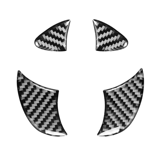 4 PCS / Set Carbon Fiber Car Front Middle Net Logo Decorative Sticker for Toyota 4Runner 2010-2020 - Decorative Sticker by PMC Jewellery | Online Shopping South Africa | PMC Jewellery | Buy Now Pay Later Mobicred