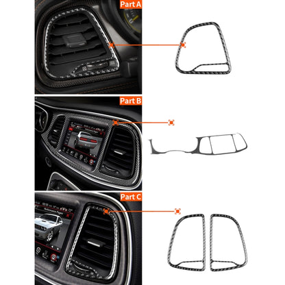 4 PCS / Set Carbon Fiber Car Central Control Instrument Set Decorative Sticker for Dodge Challenger 2015 to Now, Left Driving - Car Interior Mouldings by PMC Jewellery | Online Shopping South Africa | PMC Jewellery | Buy Now Pay Later Mobicred