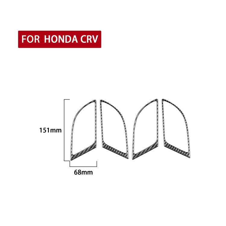 4 PCS / Set Carbon Fiber Car Inner Handle Frame Decorative Sticker for Honda CRV 2007-2011,Left and Right Drive Universal - Car Interior Mouldings by PMC Jewellery | Online Shopping South Africa | PMC Jewellery | Buy Now Pay Later Mobicred