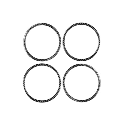 4 PCS / Set Carbon Fiber Car Door Horn Ring Decorative Sticker for Honda CRV 2007-2011,Left and Right Drive Universal - Car Interior Mouldings by PMC Jewellery | Online Shopping South Africa | PMC Jewellery | Buy Now Pay Later Mobicred