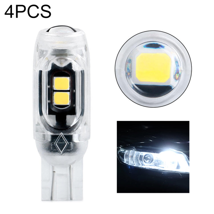 4pcs T10 DC12V /  0.84W / 0.07A / 150LM Car Clearance Light 5LEDs SMD-3030 Lamp Beads with lens (White Light) - Clearance Lights by PMC Jewellery | Online Shopping South Africa | PMC Jewellery | Buy Now Pay Later Mobicred