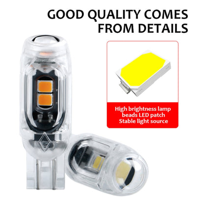 4pcs T10 DC12V /  0.84W / 0.07A / 150LM Car Clearance Light 5LEDs SMD-3030 Lamp Beads with lens (White Light) - Clearance Lights by PMC Jewellery | Online Shopping South Africa | PMC Jewellery | Buy Now Pay Later Mobicred