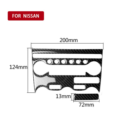 2 in 1 Car Carbon Fiber Air Conditioning Adjustment Panel Decorative Sticker for Nissan 370Z Z34 2009-, Left and Right Drive Universal - Car Interior Mouldings by PMC Jewellery | Online Shopping South Africa | PMC Jewellery | Buy Now Pay Later Mobicred