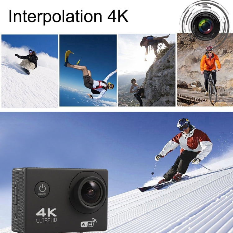 F60 2.0 inch Screen 170 Degrees Wide Angle WiFi Sport Action Camera Camcorder with Waterproof Housing Case, Support 64GB Micro SD Card(Blue) - Other Camera by PMC Jewellery | Online Shopping South Africa | PMC Jewellery | Buy Now Pay Later Mobicred
