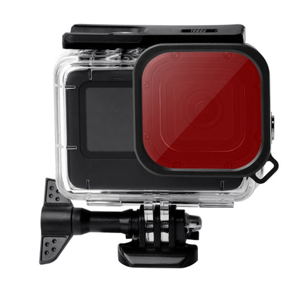 Waterproof Case + Touch Back Cover + Color Lens Filter for GoPro HERO10 Black / HERO9 Black (Purple) - Waterproof Cases by PMC Jewellery | Online Shopping South Africa | PMC Jewellery | Buy Now Pay Later Mobicred