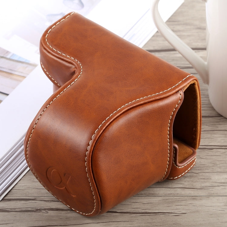 Full Body Camera PU Leather Case Bag with Strap for Sony A5100 (Brown) - free shipping - PMC TechLife - Order now!