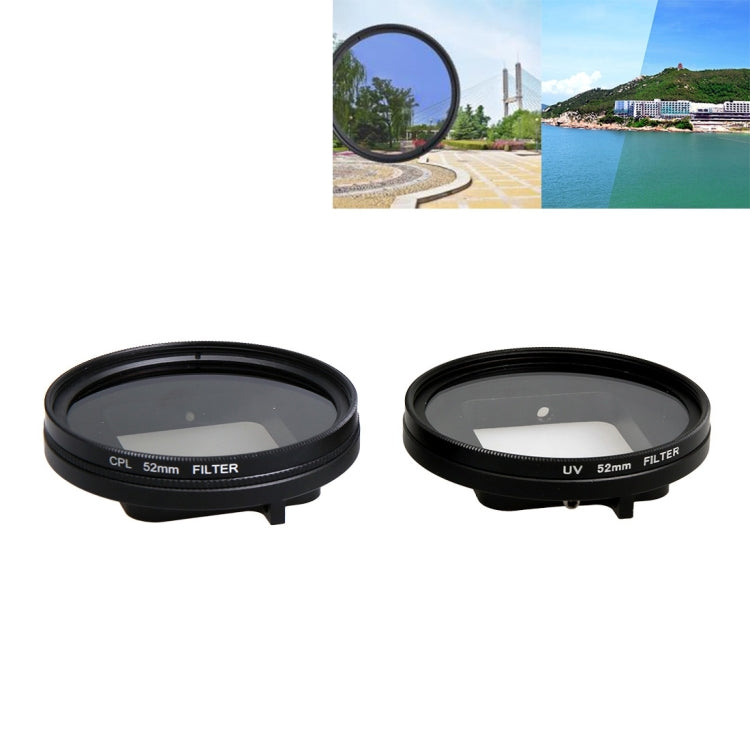 For GoPro HERO5 Proffesional 52mm Lens Filter(CPL Filter + Lens Protective Cap + Hex Spanner) & (UV Filter + Lens Protective Cap + Hex Spanner) - Lens Filter by PMC Jewellery | Online Shopping South Africa | PMC Jewellery | Buy Now Pay Later Mobicred
