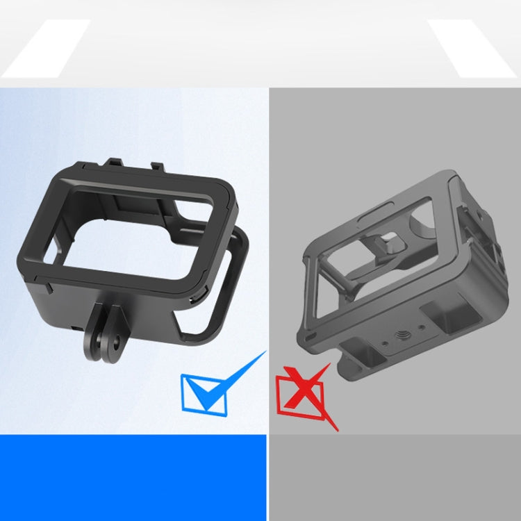 RUIGPRO for GoPro HERO8 Black Standard Border PC ABS Frame Mount Protective Case(Black) - free shipping - PMC TechLife - Order now!