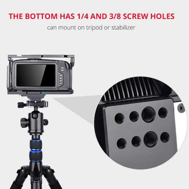 YELANGU C9 YLG0911A-A Video Camera Cage Stabilizer for DJI BMPCC 4K (Black) - Camera Cage by YELANGU | Online Shopping South Africa | PMC TechLife | Buy Now Pay Later Mobicred