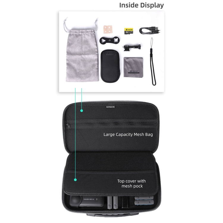 Sunnylife IST-B193 Storage Bag Case Handbag for Insta360 ONE X2 / X(Black) - free shipping - PMC TechLife - Order now!