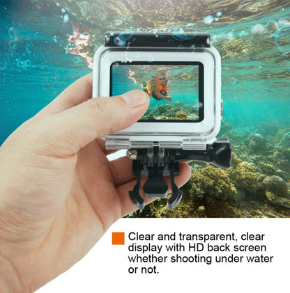 45m Waterproof Housing Protective Case + Touch Screen Back Cover for GoPro NEW HERO /HERO6 /5, with Buckle Basic Mount & Screw, No Need to Remove Lens (Transparent) - Waterproof Cases by PMC Jewellery | Online Shopping South Africa | PMC Jewellery | Buy Now Pay Later Mobicred