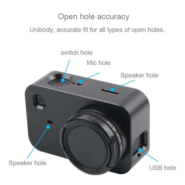 Housing Shell Aluminum Alloy Protective Cage with 37mm Filter Lens & Lens Cap & Screw for Xiaomi Mijia Small Camera (Black) - Metal Cases by PMC Jewellery | Online Shopping South Africa | PMC Jewellery | Buy Now Pay Later Mobicred