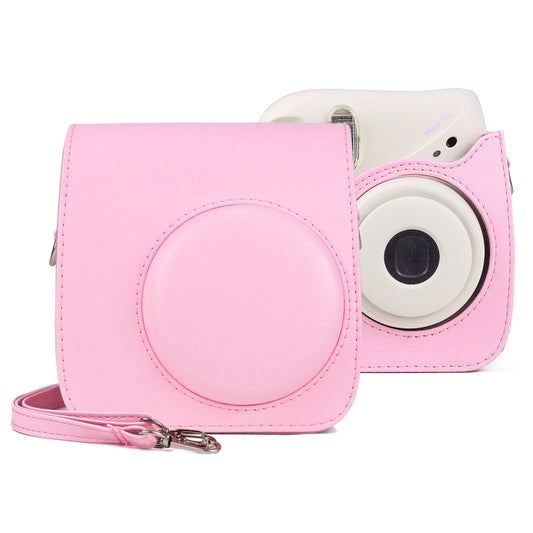 Retro Full Body PU Leather Case Camera  Bag with Strap for FUJIFILM instax mini 7+ (Pink) - Leather Bag by PMC Jewellery | Online Shopping South Africa | PMC Jewellery | Buy Now Pay Later Mobicred