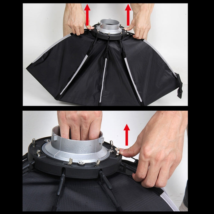 TRIOPO K2-120 120cm Speedlite Flash Octagon Parabolic Softbox Bowens Mount Diffuser (Black) - free shipping - PMC TechLife - Order now!