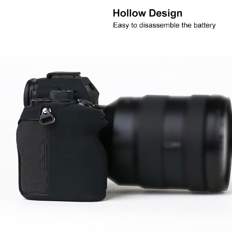 For Sony A7R4 Soft Silicone Protective Case(Coffee) - Protective Case by PMC TechLife | Online Shopping South Africa | PMC TechLife | Buy Now Pay Later Mobicred