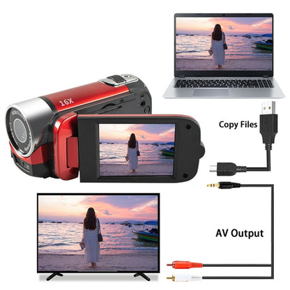 16X Digital Zoom HD 16 Million Pixel Home Travel DV Camera, AU Plug (Red) - Video Cameras by PMC Jewellery | Online Shopping South Africa | PMC Jewellery | Buy Now Pay Later Mobicred