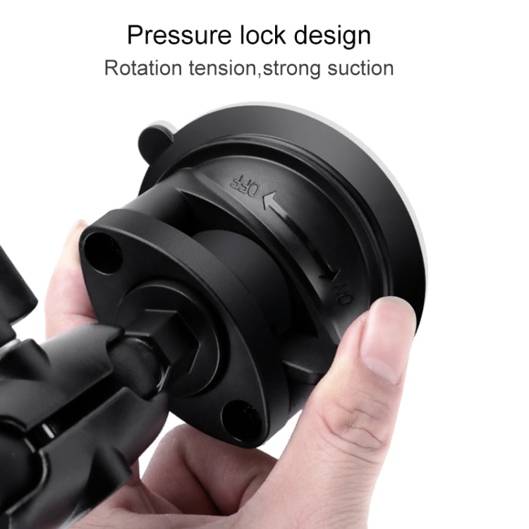 Single Suction Cup Mount Holder with Tripod Adapter & Steel Tether & Safety Buckle (Black) - Holder by PMC TechLife | Online Shopping South Africa | PMC TechLife