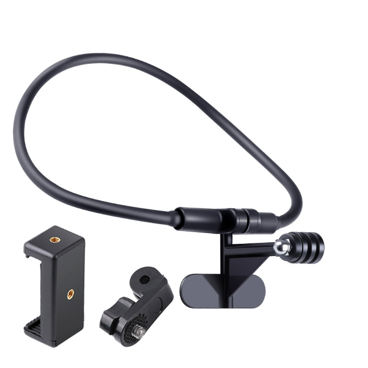 Hands Free Lazy Wearable Neck Phone Camera Holder with Phone Clamp, Extended Version(Black) - Holder by PMC TechLife | Online Shopping South Africa | PMC TechLife | Buy Now Pay Later Mobicred