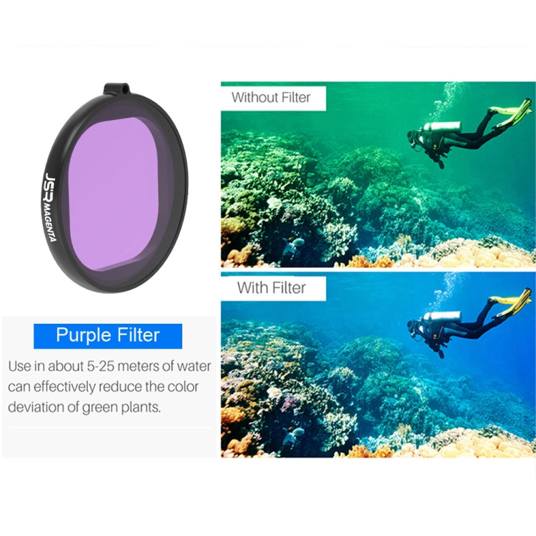 JSR Round Housing Diving Color Lens Filter for GoPro HERO8 Black(Pink) - Lens Filter by JSR | Online Shopping South Africa | PMC Jewellery | Buy Now Pay Later Mobicred