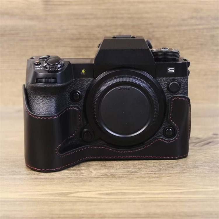 For Fujifilm XH2S 1/4 inch Thread PU Leather Camera Half Case Base (Black) - Half Case by PMC TechLife | Online Shopping South Africa | PMC TechLife | Buy Now Pay Later Mobicred