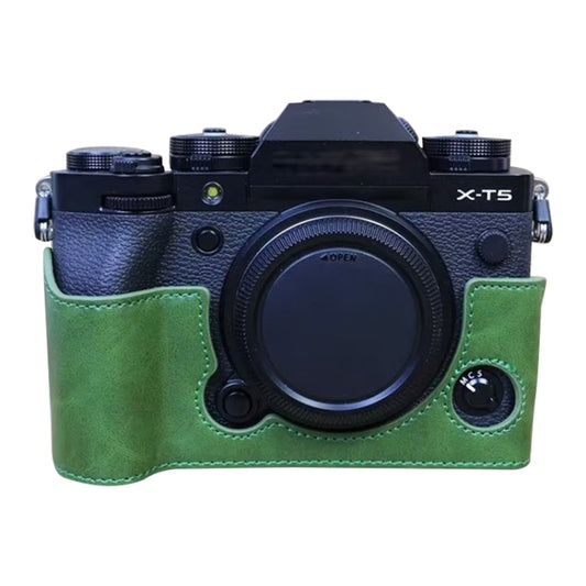 For FUJIFILM X-T5 1/4 inch Thread PU Leather Camera Half Case Base (Green) - Half Case by PMC Jewellery | Online Shopping South Africa | PMC Jewellery | Buy Now Pay Later Mobicred