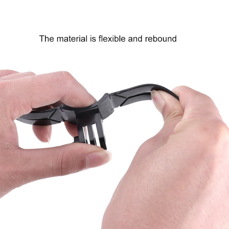 Foldable Bending Action Camera Phone Helmet Mount Kit with J-Hook Buckle & Rotation Phone Clamp & Adapter (Black) - Helmet Mount by PMC TechLife | Online Shopping South Africa | PMC TechLife | Buy Now Pay Later Mobicred