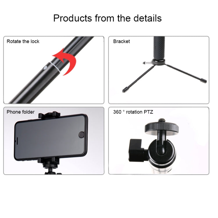 30-93cm Grip Foldable Tripod Holder Multi-functional Selfie Stick Monopod for GoPro Hero12 Black / Hero11 /10 /9 /8 /7 /6 /5, Insta360 Ace / Ace Pro, DJI Osmo Action 4 and Other Action Cameras, Phones - Extendable Pole by PMC Jewellery | Online Shopping South Africa | PMC Jewellery | Buy Now Pay Later Mobicred