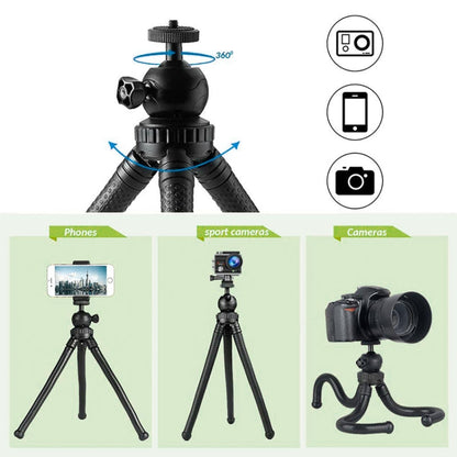 W1 Mini Octopus Flexible Tripod Holder with Ball Head for SLR Cameras, GoPro, Phones (Black) - Portable Mini Tripod by PMC Jewellery | Online Shopping South Africa | PMC Jewellery | Buy Now Pay Later Mobicred