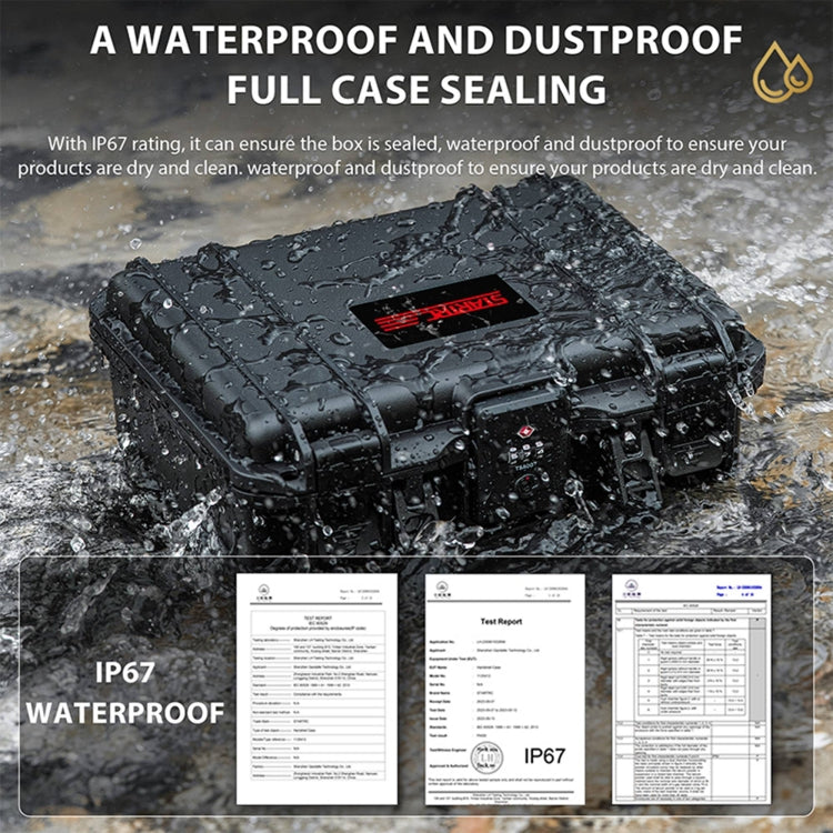 STARTRC DIY Combination Lock Waterproof Dual-layer Suitcase Storage Box (Black) - free shipping - PMC TechLife - Order now!