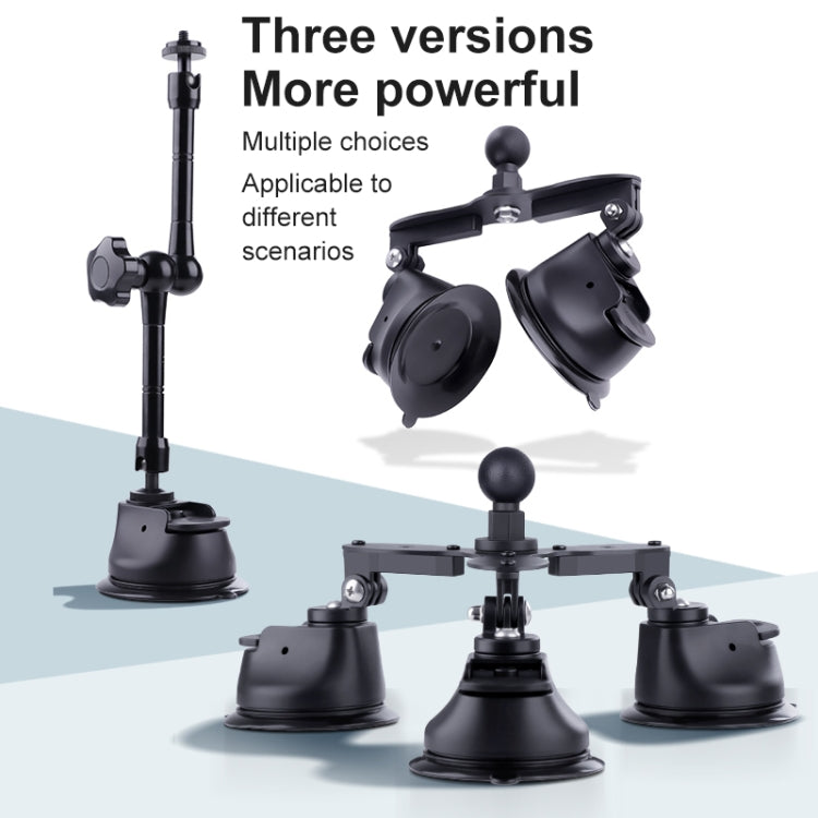 Dual-leg Suction Cup Connecting Rod Arm Phone Clamp Mount(Black) - Holder by PMC TechLife | Online Shopping South Africa | PMC TechLife | Buy Now Pay Later Mobicred