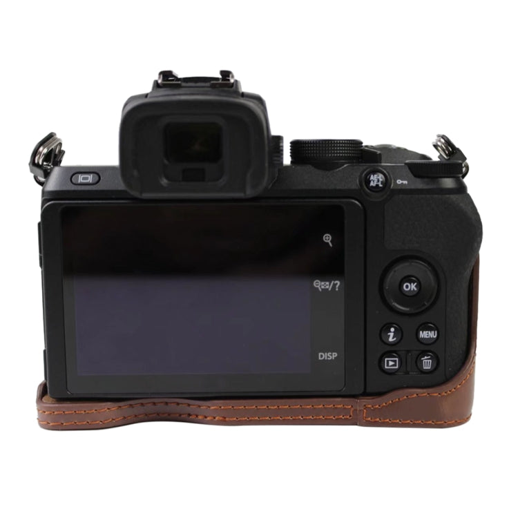 1/4 inch Thread PU Leather Camera Half Case Base for Nikon Z50(Black) - Half Case by PMC TechLife | Online Shopping South Africa | PMC TechLife | Buy Now Pay Later Mobicred