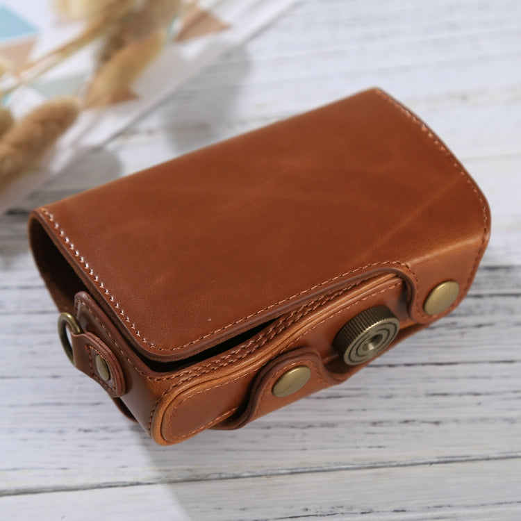 Full Body Camera PU Leather Case Bag with Strap for Canon PowerShot SX730 HS / SX720 HS (Brown) - free shipping - PMC TechLife - Order now!
