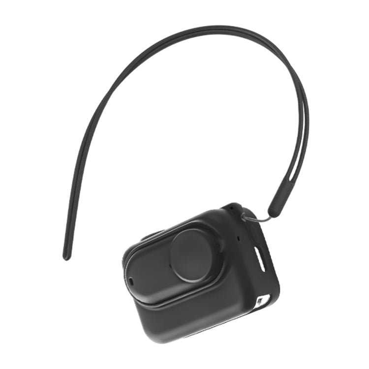 For Insta360 GO 3 Camera Body Charging Case Silicone Case with Lens Cap & Strap (Black) - Case & Bags by PMC TechLife | Online Shopping South Africa | PMC TechLife | Buy Now Pay Later Mobicred