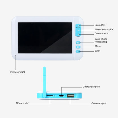 C01 4.3 Inch Screen Display HD1080P Visual Earspoon Endoscope with 6 LEDs, Diameter:5.5mm -  by PMC Jewellery | Online Shopping South Africa | PMC Jewellery | Buy Now Pay Later Mobicred