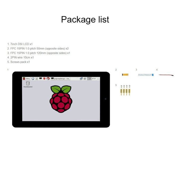 WAVESHARE 7 inch 800 x 480 Capacitive Touch Display with Front Camera for Raspberry Pi - LCD & LED Display Module by WAVESHARE | Online Shopping South Africa | PMC Jewellery | Buy Now Pay Later Mobicred