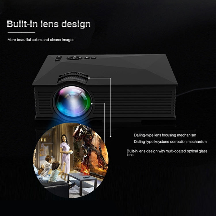 UC68 80ANSI 800x400 Home Theater Multimedia HD 1080P LED Projector,  Support USB/SD/HDMI/VGA/IR - LED Projector by PMC Jewellery | Online Shopping South Africa | PMC Jewellery | Buy Now Pay Later Mobicred