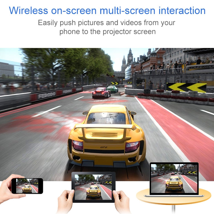 VS626 Android 3500ANSI Lumens 1080*720 Resolution LED+LCD Technology Smart Projector, Support AV / HDMI / SD Card / USB / VGA (White) - LED Projector by PMC TechLife | Online Shopping South Africa | PMC TechLife | Buy Now Pay Later Mobicred