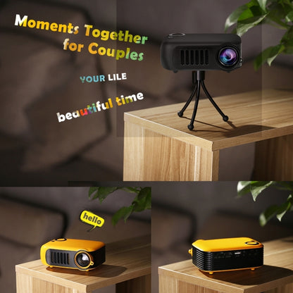 A2000 Portable Projector 800 Lumen LCD Home Theater Video Projector, Support 1080P, UK Plug (Yellow) - LED Projector by PMC Jewellery | Online Shopping South Africa | PMC Jewellery | Buy Now Pay Later Mobicred