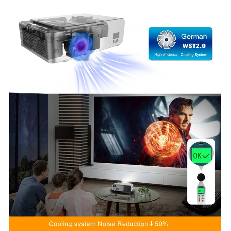 T6 2000ANSI Lumens 1080P LCD Mini Theater Projector, Phone Version, AU Plug(Red) - LED Projector by PMC Jewellery | Online Shopping South Africa | PMC Jewellery | Buy Now Pay Later Mobicred