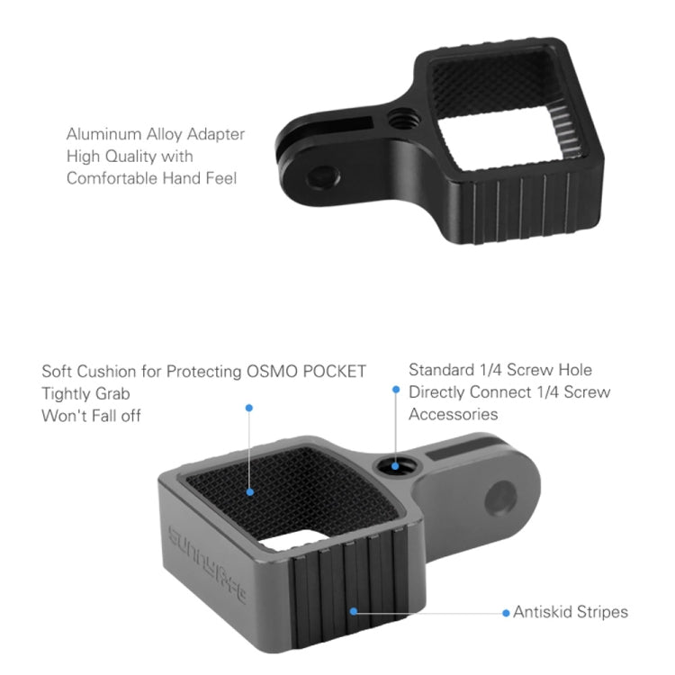 Sunnylife OP-Q9199 Metal Adapter + Car Suction Cup  for DJI OSMO Pocket - Mount & Holder by Sunnylife | Online Shopping South Africa | PMC Jewellery | Buy Now Pay Later Mobicred