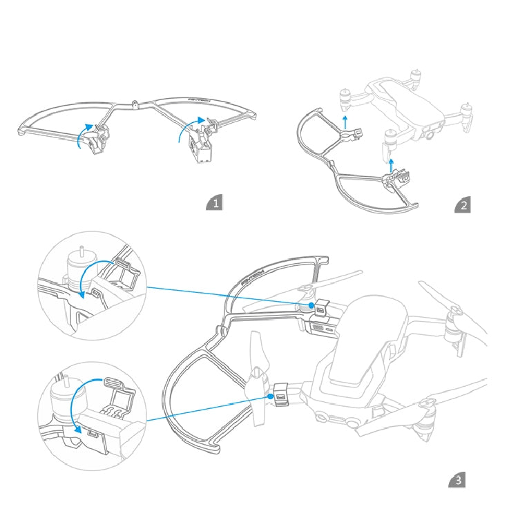 PGYTECH P-UN-034 light-painted LED Propeller Guard for DJ Mavic Air - Other by PGYTECH | Online Shopping South Africa | PMC TechLife | Buy Now Pay Later Mobicred