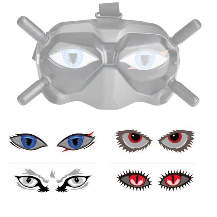 RCSTQ 4 in 1 Patterns Eye Sticker Easy Paste Facial Expression Personalized Sticker for DJI FPV Goggles V2 - Protective Film & Stickers by RCSTQ | Online Shopping South Africa | PMC Jewellery | Buy Now Pay Later Mobicred