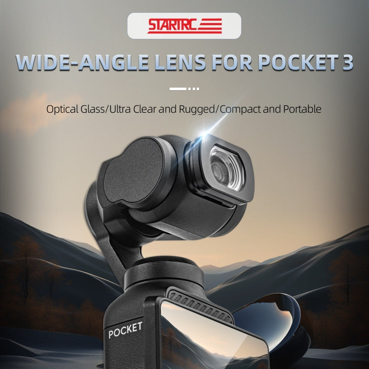 For DJI OSMO Pocket 3 STARTRC Drone Wide-Angle Lens Filter (Black) - Mavic Lens Filter by STARTRC | Online Shopping South Africa | PMC Jewellery | Buy Now Pay Later Mobicred